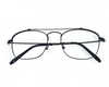 Branded stylish retro round metal frame in black color.