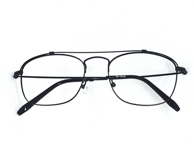 Branded stylish retro round metal frame in black color.