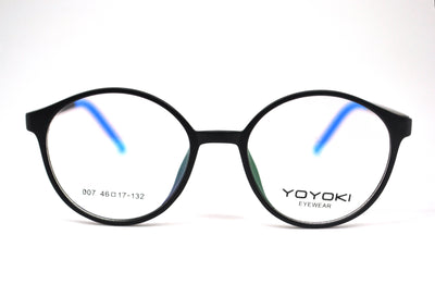 Non-breakable round frame in TR material for 8-12 years old.(Yoyoki-Blue-Black)