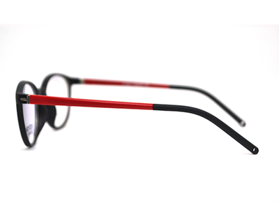 Non-breakable round frame in TR material for 8-12 years old.(Red-Black 2)