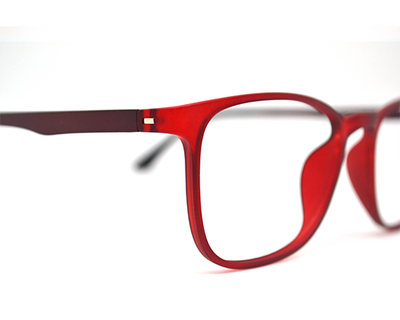 Non-breakable, retro round frame in TR material for Unisex.(Matt Red)