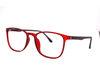 Non-breakable, retro round frame in TR material for Unisex.(Matt Red)