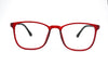 Non-breakable, retro round frame in TR material for Unisex.(Matt Red)