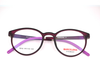 Non-breakable round frame in TR material for 8-14 years old.( Purple)