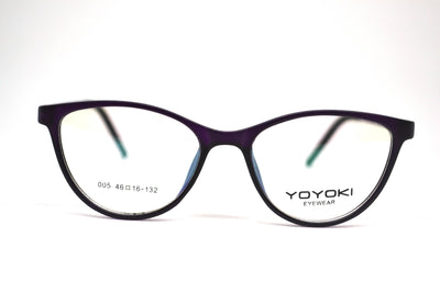 Non-breakable cateye frame in TR material for 8-12 years old.(Yoyoki-Purple)