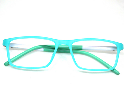 Non-breakable rectangular frame in TR material for 8-12 years old.(Turquoise)