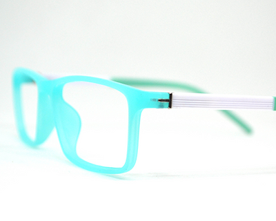 Non-breakable rectangular frame in TR material for 8-12 years old.(Turquoise)