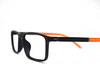 Non-breakable rectangular frame in TR material for 8-12 years old. (Black-Orange)