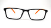 Non-breakable rectangular frame in TR material for 8-12 years old. (Black-Orange)