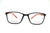 Black-Red Non-breakable rectangular frame in TR material for unisex.