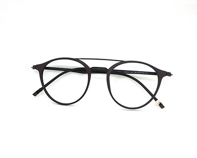 Brown Non-breakable round frame in TR material for unisex. (Dark brown)