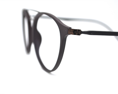 Brown Non-breakable round frame in TR material for unisex. (Dark brown)