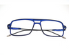 Trendy blue Non-breakable rectangular frame in TR material for unisex.(Barcelona)