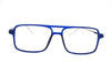 Trendy blue Non-breakable rectangular frame in TR material for unisex.(Barcelona)