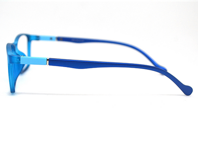 Trendy blue Non-breakable rectangular frame in TR material for unisex.(Hongsitun)