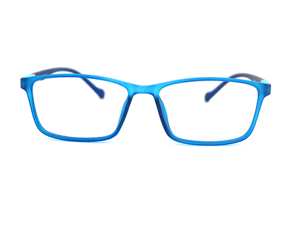 Trendy blue Non-breakable rectangular frame in TR material for unisex.(Hongsitun)