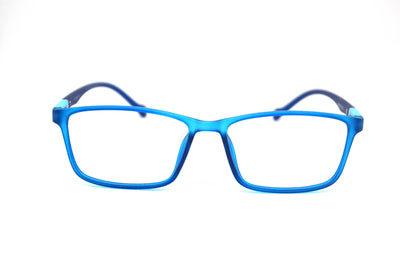 Trendy blue Non-breakable rectangular frame in TR material for unisex.(Hongsitun)