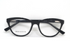 Black cateye frame in sheet material.