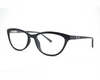 Black cateye frame in sheet material.