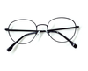 Trendy black metal frame in round shape WITH BLUE BLOCKER SUPERIOR LENS for unisex.