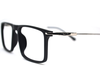 Rectangular matt black frame for unisex. The metal sides are flexibles and non breakable.