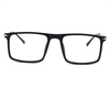 Rectangular matt black frame for unisex. The metal sides are flexibles and non breakable.