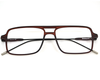 Light weight non-breakable, rectangular frame in TR material for Unisex. (Matt Brown)