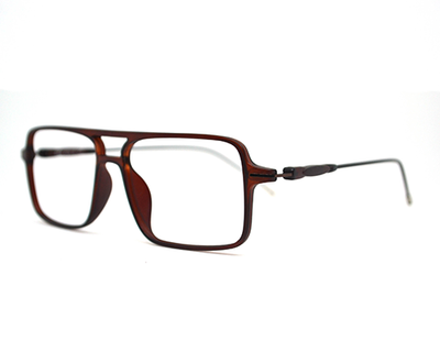 Light weight non-breakable, rectangular frame in TR material for Unisex. (Matt Brown)