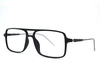 Light weight non-breakable, rectangular frame in TR material for Unisex.(Matt Black)