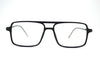 Light weight non-breakable, rectangular frame in TR material for Unisex.(Matt Black)