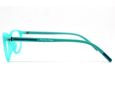 Non-breakable, cateye frame in TR material for baby between 8-12 years old.(Turquoise)