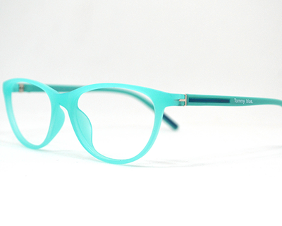 Non-breakable, cateye frame in TR material for baby between 8-12 years old.(Turquoise)