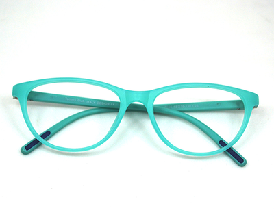 Non-breakable, cateye frame in TR material for baby between 8-12 years old.(Turquoise)