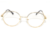 Trendy gold metal frame in round shape WITH BLUE BLOCKER SUPERIOR LENS for unisex.