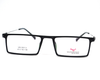 Non-breakable, rectangular frame in TR material for unisex. The metal sides are flexibles and non breakable.(Black)