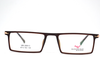 Non-breakable, rectangular frame in TR material for unisex. The metal sides are flexibles and non breakable.(Brown)