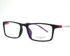 Non-breakable, rectangular frame in TR material for unisex.(Black)