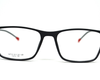 Black-Red Non-breakable rectangular frame in TR material for unisex.