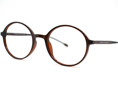 Non-breakable, round frame in TR material for unisex.(Brown)