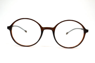 Non-breakable, round frame in TR material for unisex.(Brown)