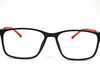 Non-breakable, rectangular frame in TR material for unisex.(Black & Red)