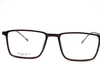 Non-breakable, rectangular frame in TR material for unisex.(Medium-Brown)