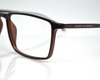 Non-breakable, rectangular frame in TR material for unisex.(Brown)