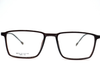 Non-breakable, rectangular frame in TR material for unisex.(Brown)