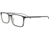 Non-breakable, rectangular frame in TR material for unisex.(Porsche-Grey)