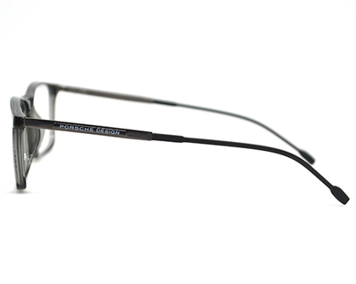 Non-breakable, rectangular frame in TR material for unisex.(Porsche-Grey)