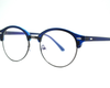 Latest metal Blue-grey club master frame in round shape for Unisex. Known for its durability.(Blue)