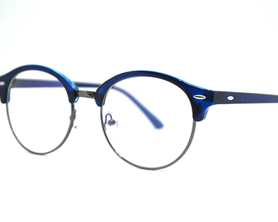 Latest metal Blue-grey club master frame in round shape for Unisex. Known for its durability.(Blue)