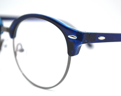 Latest metal Blue-grey club master frame in round shape for Unisex. Known for its durability.(Blue)