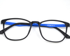 Non-breakable, retro-round frame in TR material for unisex.(Black & blue)